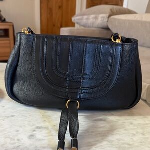 Chloe Black Leather Shoulder Bag